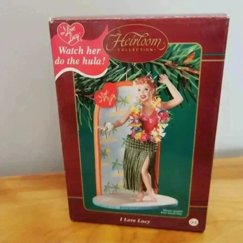 Vintage I love Lucy Christmas ornament hula Lucy